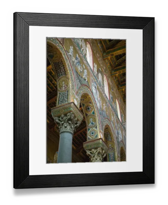 Framed Print : Italy, Sicily, Monreale, Santa Maria La Nuova Duomo (12th century) Mosaics