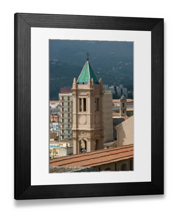 Framed Print : Italy, Sicily, Termini Imerese, Duomo and Cathedral View from the Castello Framed Print : Italy, Sicily, Termini Imerese, Duomo and Cathedral View from the Castello