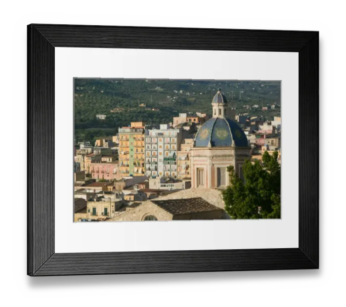 Framed Print : Italy, Sicily, Termini Imerese, Chiesa dell Annunziata Church & Town Framed Print : Italy, Sicily, Termini Imerese, Chiesa dell Annunziata Church & Town