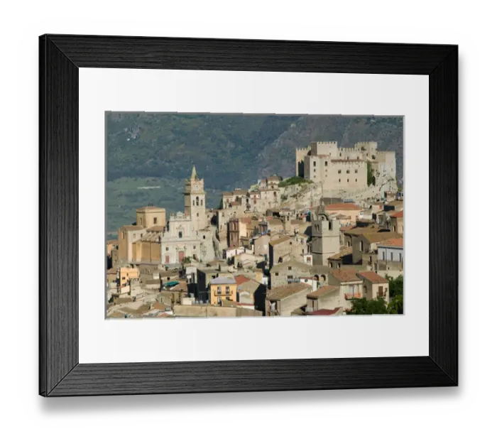 Framed Print : Italy, Sicily, Caccamo, Hill Town View Framed Print : Italy, Sicily, Caccamo, Hill Town View