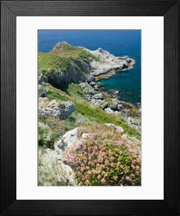 Framed Print : Italy, Sicily, Milazzo, Capo di Milazzo, Cape landscape
