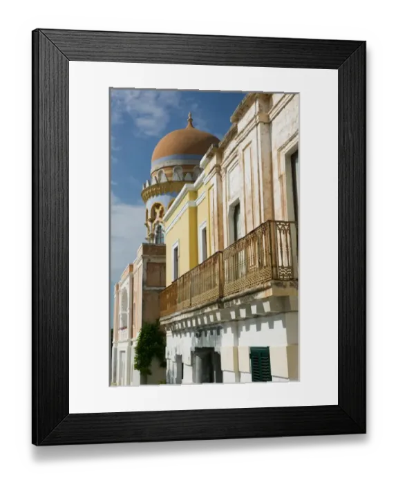 Framed Print : Italy, Puglia, Santa Cesarea Terme, Moorish Styled Resort Building