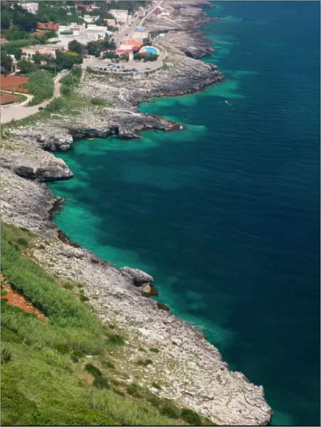 Italy, Puglia, Porto Tricase, Coastline View