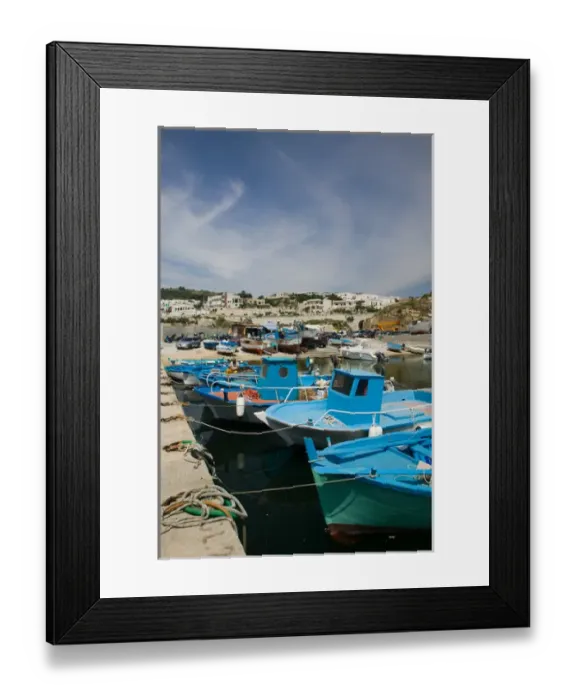 Framed Print : Italy, Puglia, Castro Marina, Town Marina Framed Print : Italy, Puglia, Castro Marina, Town Marina