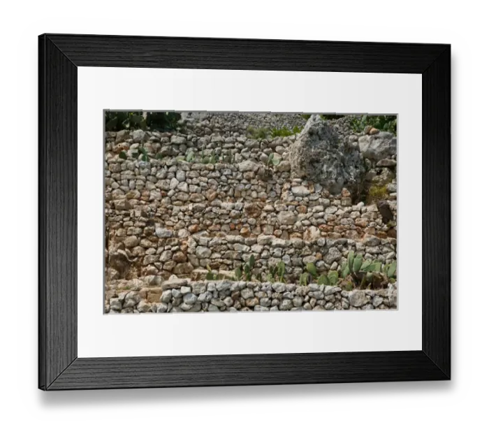 Framed Print : Italy, Puglia, Galiano del Capo, Rock Wall Detail Framed Print : Italy, Puglia, Galiano del Capo, Rock Wall Detail