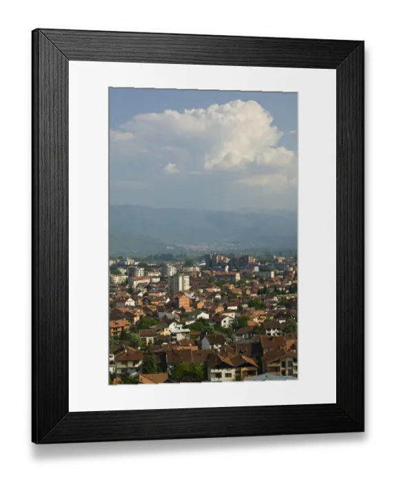 Framed Print : MACEDONIA, Tetovo. Tetovo City Overview