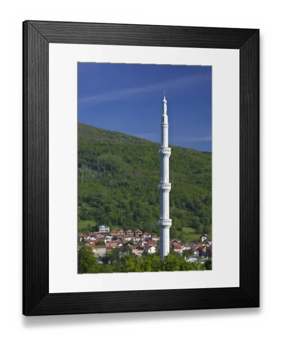 Framed Print : MACEDONIA, Gorna Banjica. Muslim Village of Gorna Banjica under the Sar Planina Mountains Framed Print : MACEDONIA, Gorna Banjica. Muslim Village of Gorna Banjica under the Sar Planina Mountains