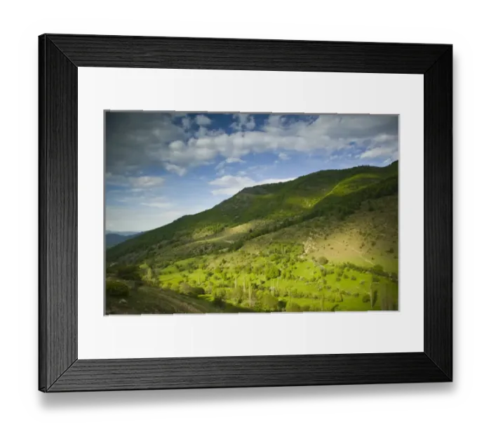 Framed Print : MACEDONIA, Pelister National Park, Maloviste Village. Old Vlach mountain village-Spring