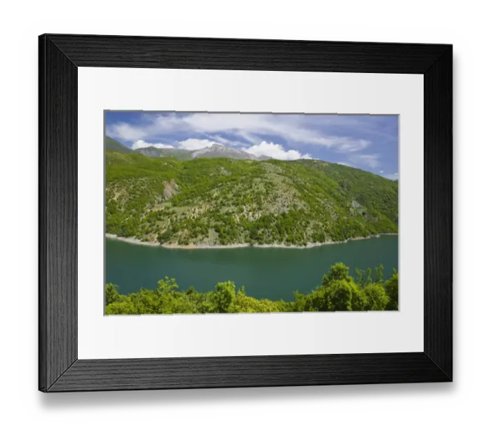 Framed Print : MACEDONIA, Debar. Lake Debar Landscape