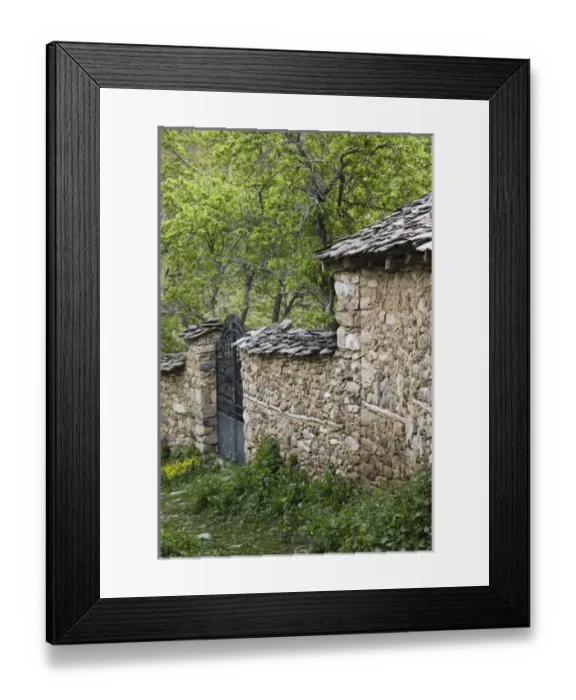 Framed Print : MACEDONIA, Pelister National Park, Maloviste Village. Old Vlach mountain village-stone Framed Print : MACEDONIA, Pelister National Park, Maloviste Village. Old Vlach mountain village-stone