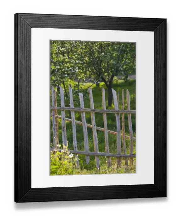 Framed Print : MACEDONIA, Svinista. Garden Gate  /  Springtime