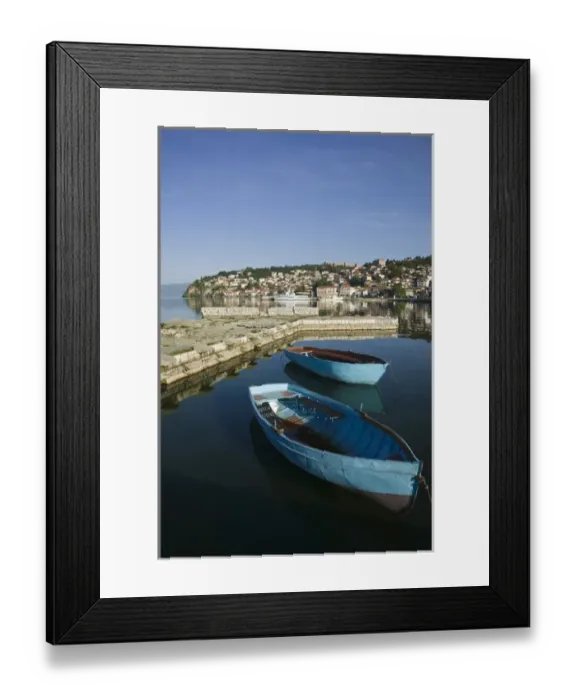 Framed Print : MACEDONIA, Ohrid. Ohrid Harbor Framed Print : MACEDONIA, Ohrid. Ohrid Harbor