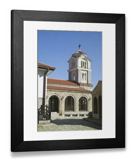 Framed Print : MACEDONIA, Sveti Naum. 17th century Church of Sveti Naum on Lake Ohrid