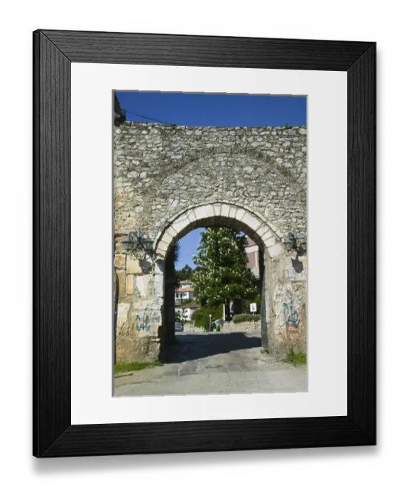 Framed Print : MACEDONIA, Ohrid. Ohrid City Walls / Upper Gate Framed Print : MACEDONIA, Ohrid. Ohrid City Walls / Upper Gate