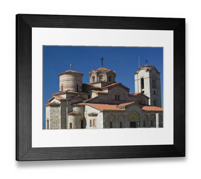 Framed Print : MACEDONIA, Ohrid. Morning View of newly built Sveti Kliment i Pantelejmon Church Framed Print : MACEDONIA, Ohrid. Morning View of newly built Sveti Kliment i Pantelejmon Church