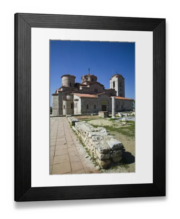 Framed Print : MACEDONIA, Ohrid. Morning View of newly built Sveti Kliment i Pantelejmon Church Framed Print : MACEDONIA, Ohrid. Morning View of newly built Sveti Kliment i Pantelejmon Church