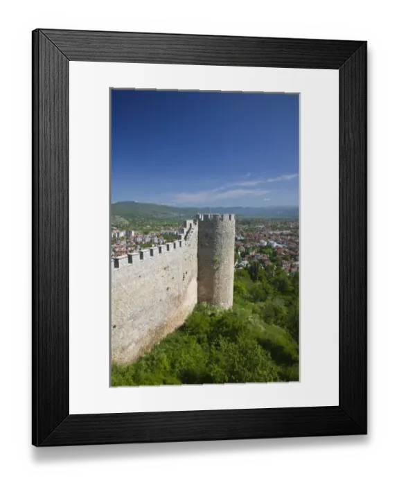 Framed Print : MACEDONIA, Ohrid. Car Samoils Castle  /  Morning