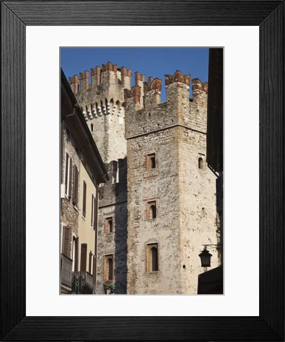 Framed Print : ITALY, Brescia Province, Sirmione. Castello Scaligero, b. 1250 Framed Print : ITALY, Brescia Province, Sirmione. Castello Scaligero, b. 1250