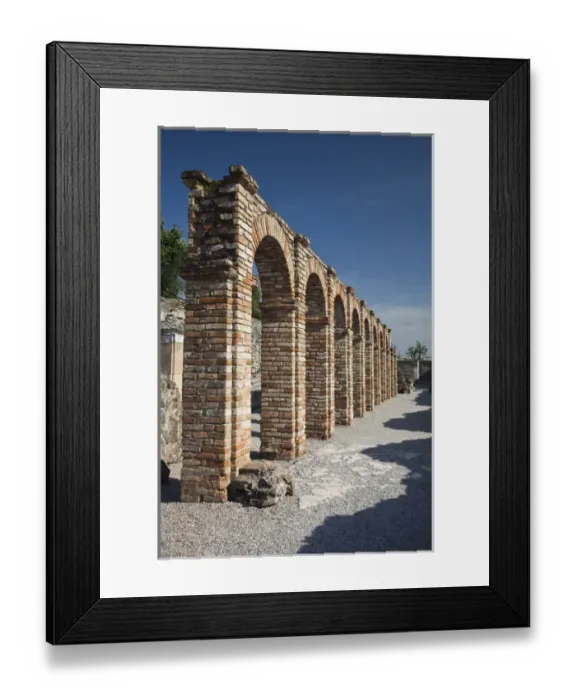 Framed Print : ITALY, Brescia Province, Sirmione. Grotte di Catullo ruins Framed Print : ITALY, Brescia Province, Sirmione. Grotte di Catullo ruins