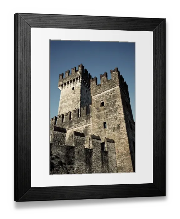 Framed Print : ITALY, Brescia Province, Sirmione. Castello Scaligero castle, dawn Framed Print : ITALY, Brescia Province, Sirmione. Castello Scaligero castle, dawn