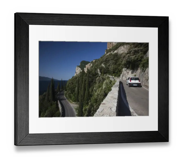 Framed Print : ITALY, Brescia Province, Tremosine. Gardesana Occidentale lakeside road Framed Print : ITALY, Brescia Province, Tremosine. Gardesana Occidentale lakeside road