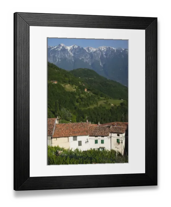 Framed Print : ITALY, Brescia Province, Tremosine. Sermerio, valley houses