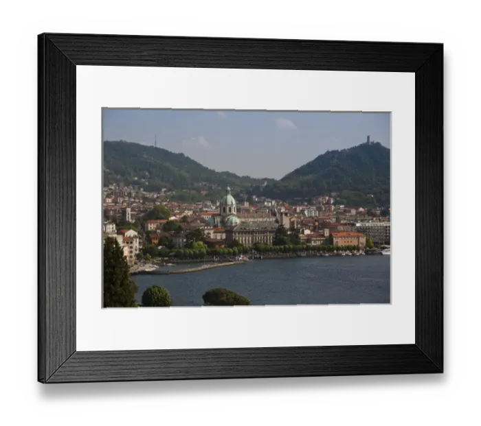 Framed Print : ITALY, Como Province, Como. City view from Bellagio road Framed Print : ITALY, Como Province, Como. City view from Bellagio road