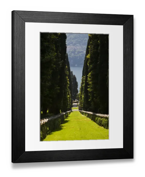 Framed Print : ITALY, Como Province, Cernobbio. Grand Hotel Villa D Este, hillside gardens