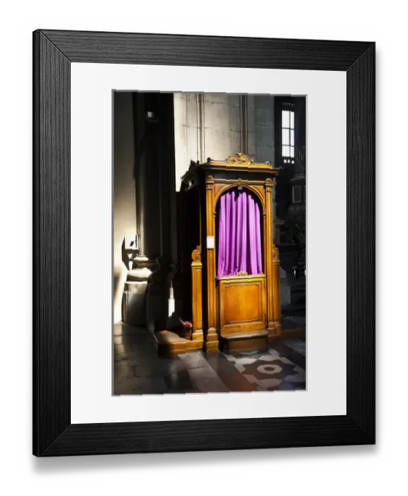 Framed Print : ITALY, Como Province, Como. Como Cathedral, confessional booth Framed Print : ITALY, Como Province, Como. Como Cathedral, confessional booth