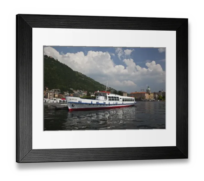 Framed Print : ITALY, Como Province, Como. Lake ferry
