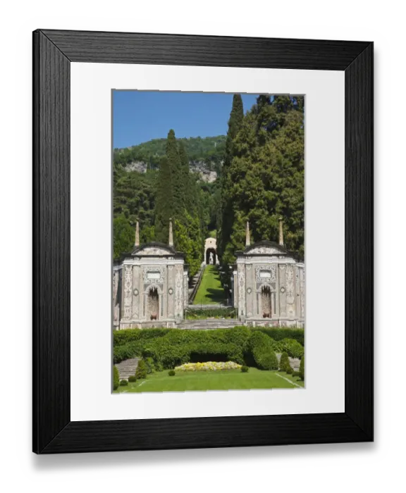 Framed Print : ITALY, Como Province, Cernobbio. Grand Hotel Villa D Este, garden entrance