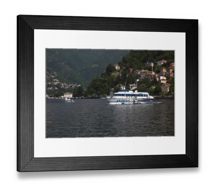 Framed Print : ITALY, Como Province, Como. Lake ferry Framed Print : ITALY, Como Province, Como. Lake ferry