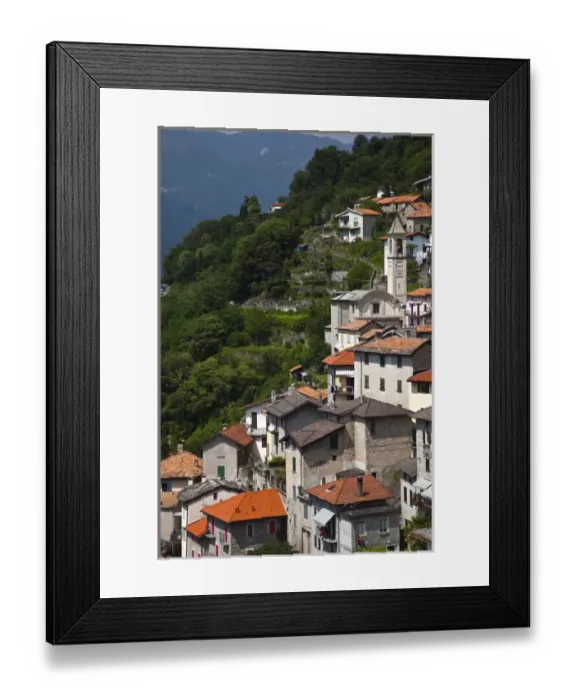 Framed Print : ITALY, Como Province, Nesso. Town view Framed Print : ITALY, Como Province, Nesso. Town view