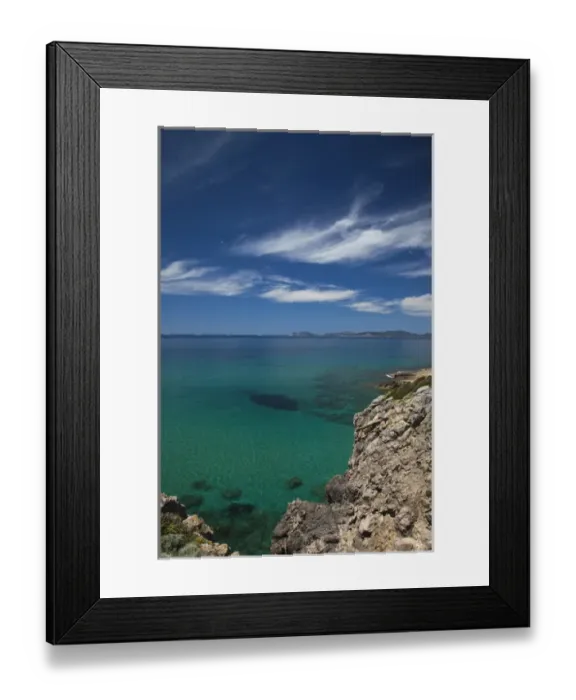 Framed Print : ITALY, Sardinia, Alghero. Rada di Alghero bay