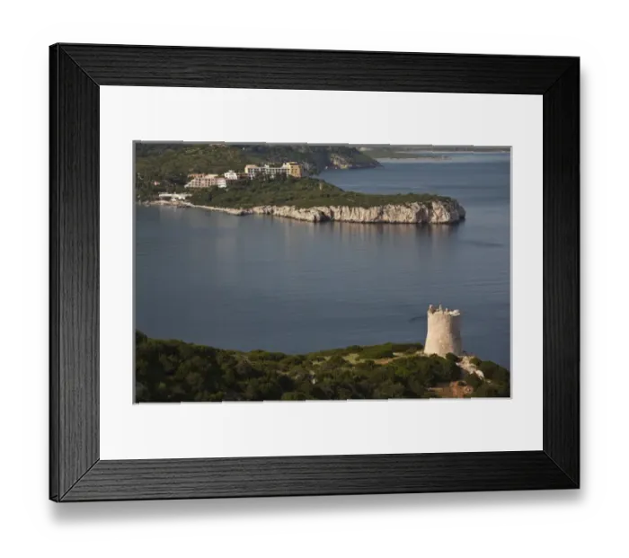 Framed Print : ITALY, Sardinia, Alghero. Spanish tower and Hotel Capo Caccia, late afternoon Framed Print : ITALY, Sardinia, Alghero. Spanish tower and Hotel Capo Caccia, late afternoon