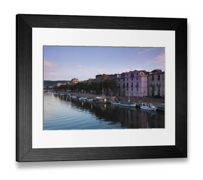 Framed Print : ITALY, Sardinia, Bosa. Temo River, dawn Framed Print : ITALY, Sardinia, Bosa. Temo River, dawn
