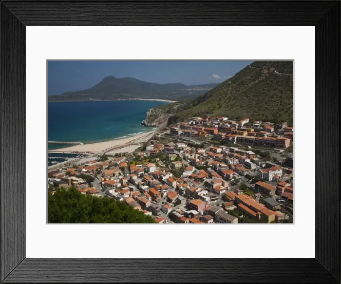 Framed Print : ITALY, Sardinia, Buggerru. Overview of mining town established in 1860 Framed Print : ITALY, Sardinia, Buggerru. Overview of mining town established in 1860