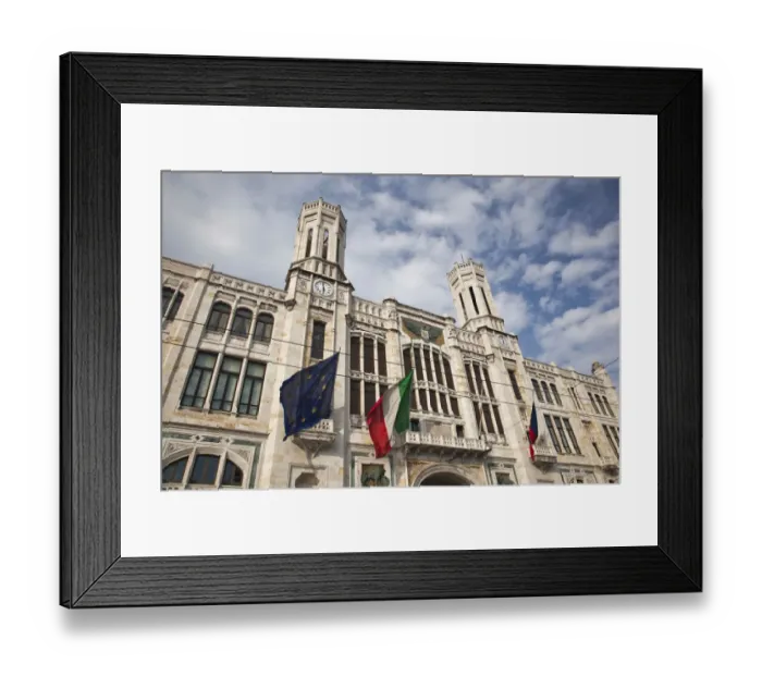 Framed Print : ITALY, Sardinia, Cagliari. Palazzo Comunale, town hall