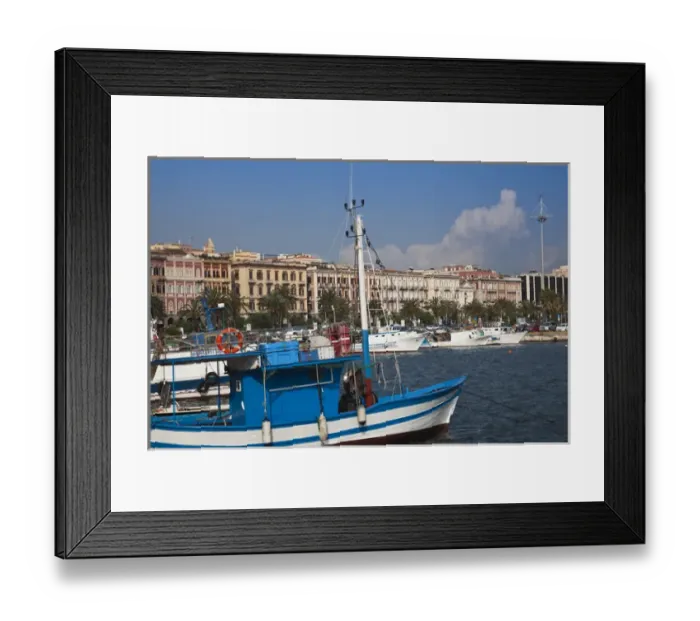 Framed Print : ITALY, Sardinia, Cagliari. Port by via Roma Framed Print : ITALY, Sardinia, Cagliari. Port by via Roma
