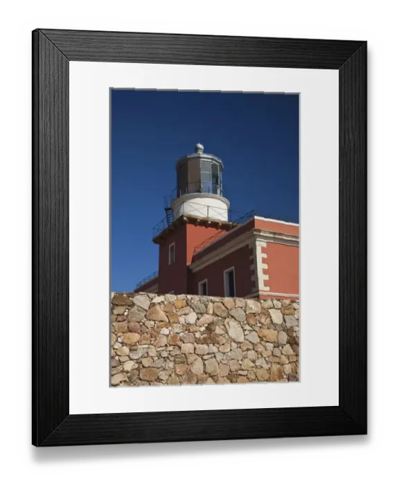 Framed Print : ITALY, Sardinia, Capo Spartivento. Lighthouse
