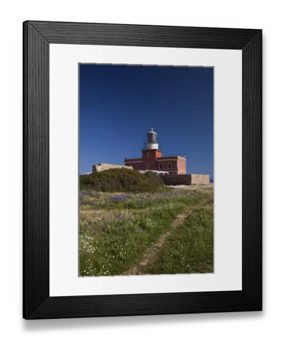 Framed Print : ITALY, Sardinia, Capo Spartivento. Lighthouse Framed Print : ITALY, Sardinia, Capo Spartivento. Lighthouse