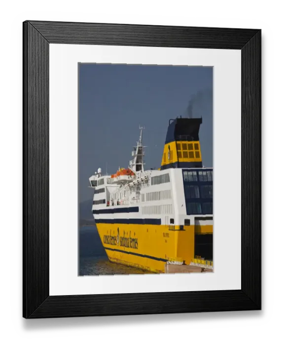 Framed Print : ITALY, Sardinia, Golfo Aranci. Island ferry Framed Print : ITALY, Sardinia, Golfo Aranci. Island ferry