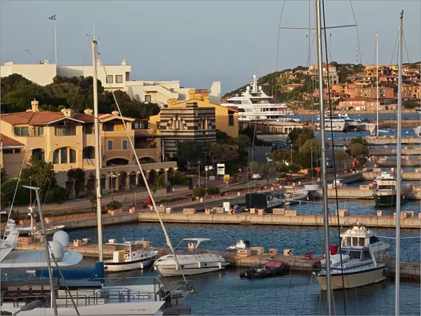 ITALY, Sardinia, Porto Cervo. Yacht harbor