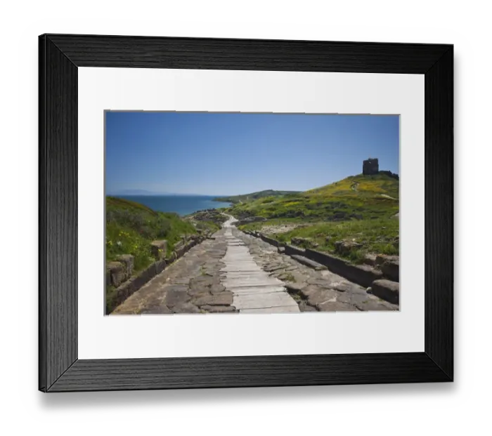 Framed Print : ITALY, Sardinia, Tharros. Ruins of ancient Phoenician city, Cardus Maximus road Framed Print : ITALY, Sardinia, Tharros. Ruins of ancient Phoenician city, Cardus Maximus road