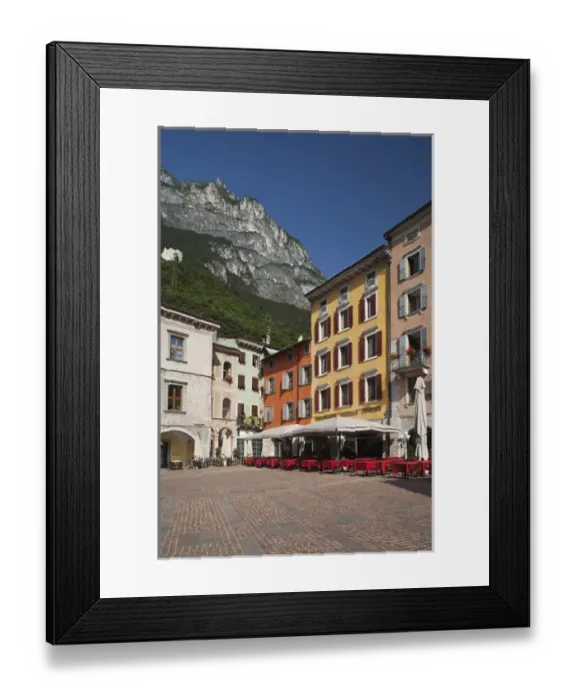 Framed Print : ITALY, Trento Province, Riva del Garda. Piazza 3 Novembre, Hotel Porticci Framed Print : ITALY, Trento Province, Riva del Garda. Piazza 3 Novembre, Hotel Porticci