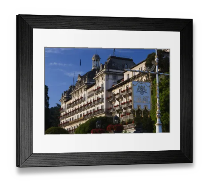 Framed Print : ITALY, Verbano-Cusio-Ossola Province, Stresa. Historic Grand Hotel des Iles Borromees Framed Print : ITALY, Verbano-Cusio-Ossola Province, Stresa. Historic Grand Hotel des Iles Borromees