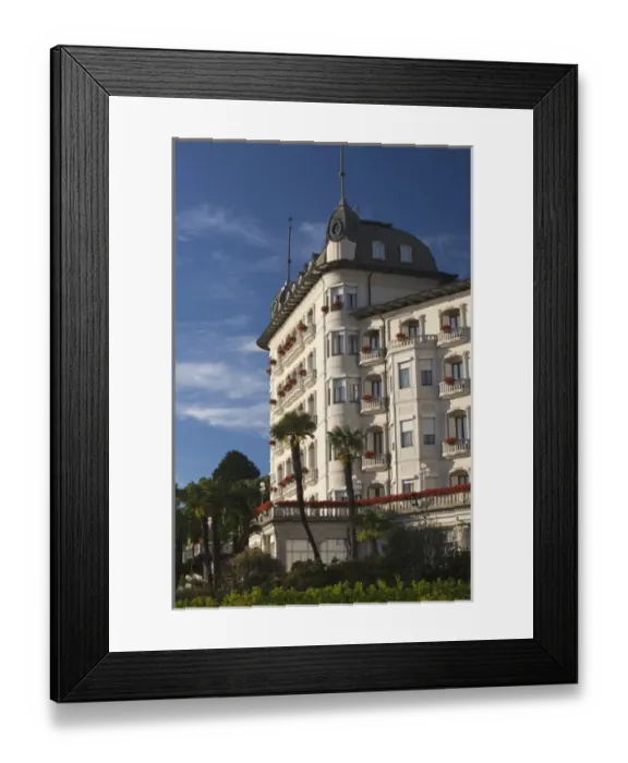 Framed Print : ITALY, Verbano-Cusio-Ossola Province, Stresa. Hotel Regina Palace, morning Framed Print : ITALY, Verbano-Cusio-Ossola Province, Stresa. Hotel Regina Palace, morning