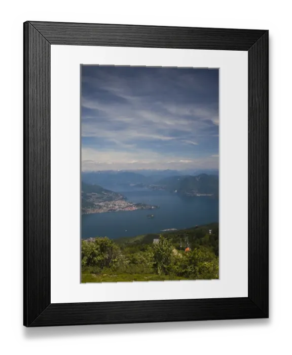 Framed Print : ITALY, Verbano-Cusio-Ossola Province, Stresa. View of lake and Borromean Islands