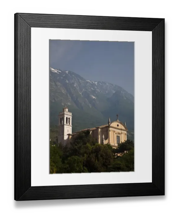 Framed Print : ITALY, Verona Province, Malcesine. Town church Framed Print : ITALY, Verona Province, Malcesine. Town church