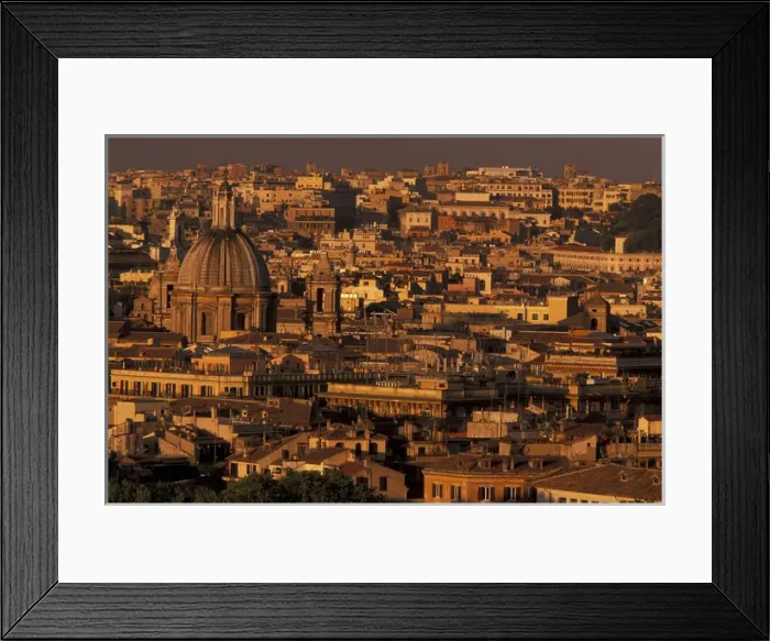 Framed Print : Europe, Italy, Rome. City view from Piazza Garibaldi Framed Print : Europe, Italy, Rome. City view from Piazza Garibaldi